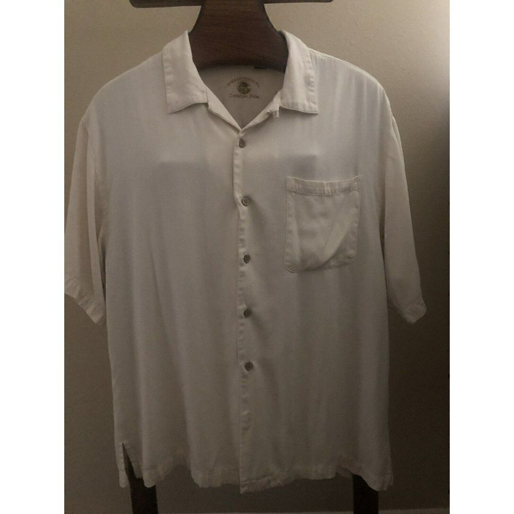 Eagle Dry Goods Signature Series 100% Silk Camp Shirt Size Extra Large Beige